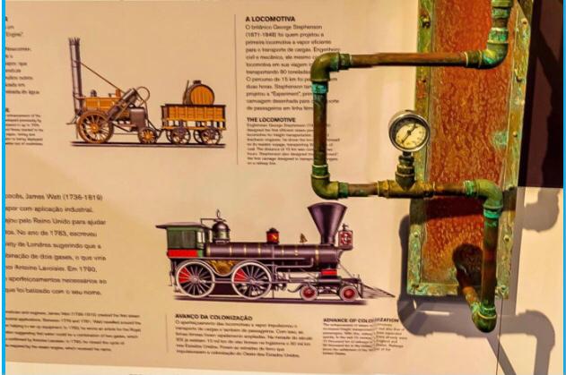 Revolução industrial impulsiona transporte de cargas e passageiros com locomotiva a vapor